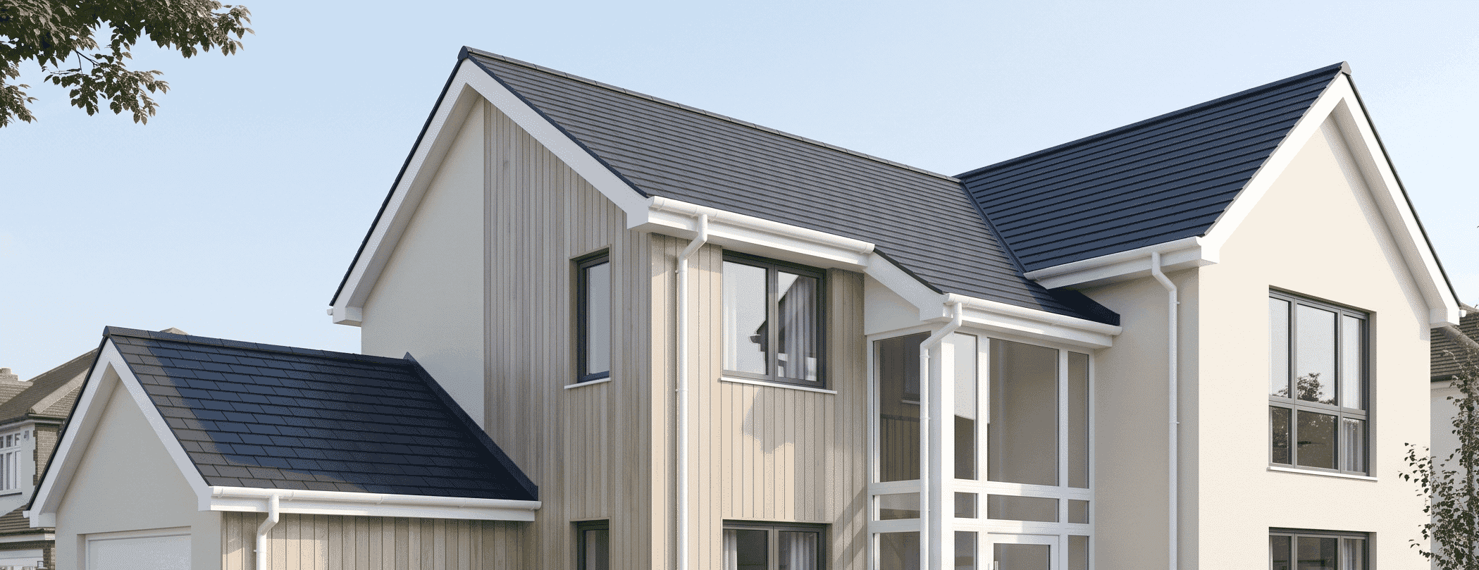 White UPVC installation